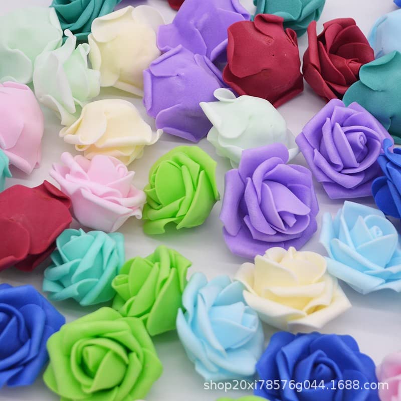 Lightingsky 300pcs 2 inch Real Touch Artificial Rose Head, DIY 3D Artificial Flowers for Wedding Bouquets, Room Decoration (White) - Image 4